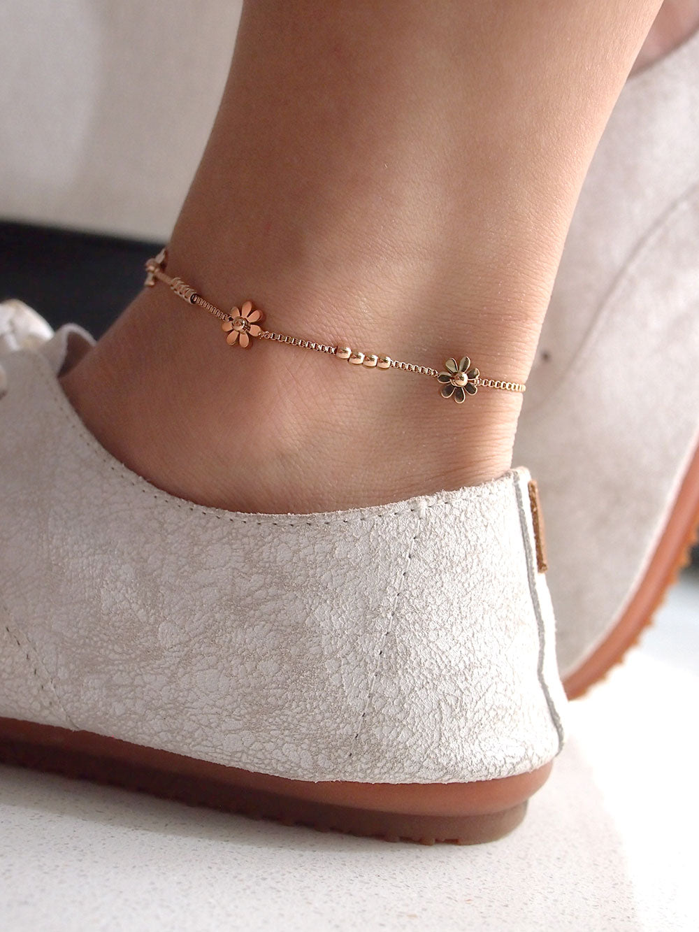 Daisy Flower Anklet