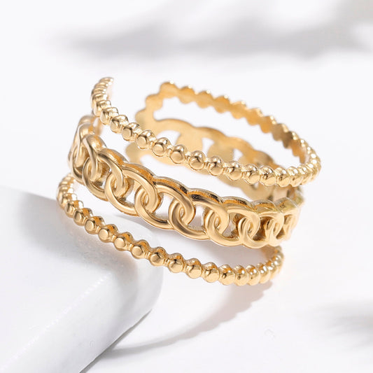 Adjustable Double Layer Ring