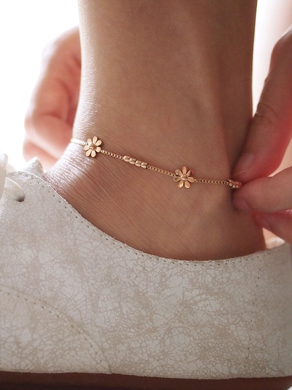 Daisy Flower Anklet